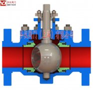 O型球阀内部结构示意图