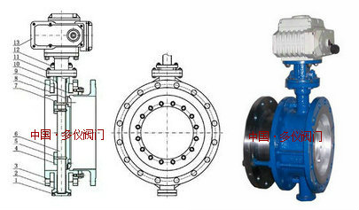 电动伸缩蝶阀结构图